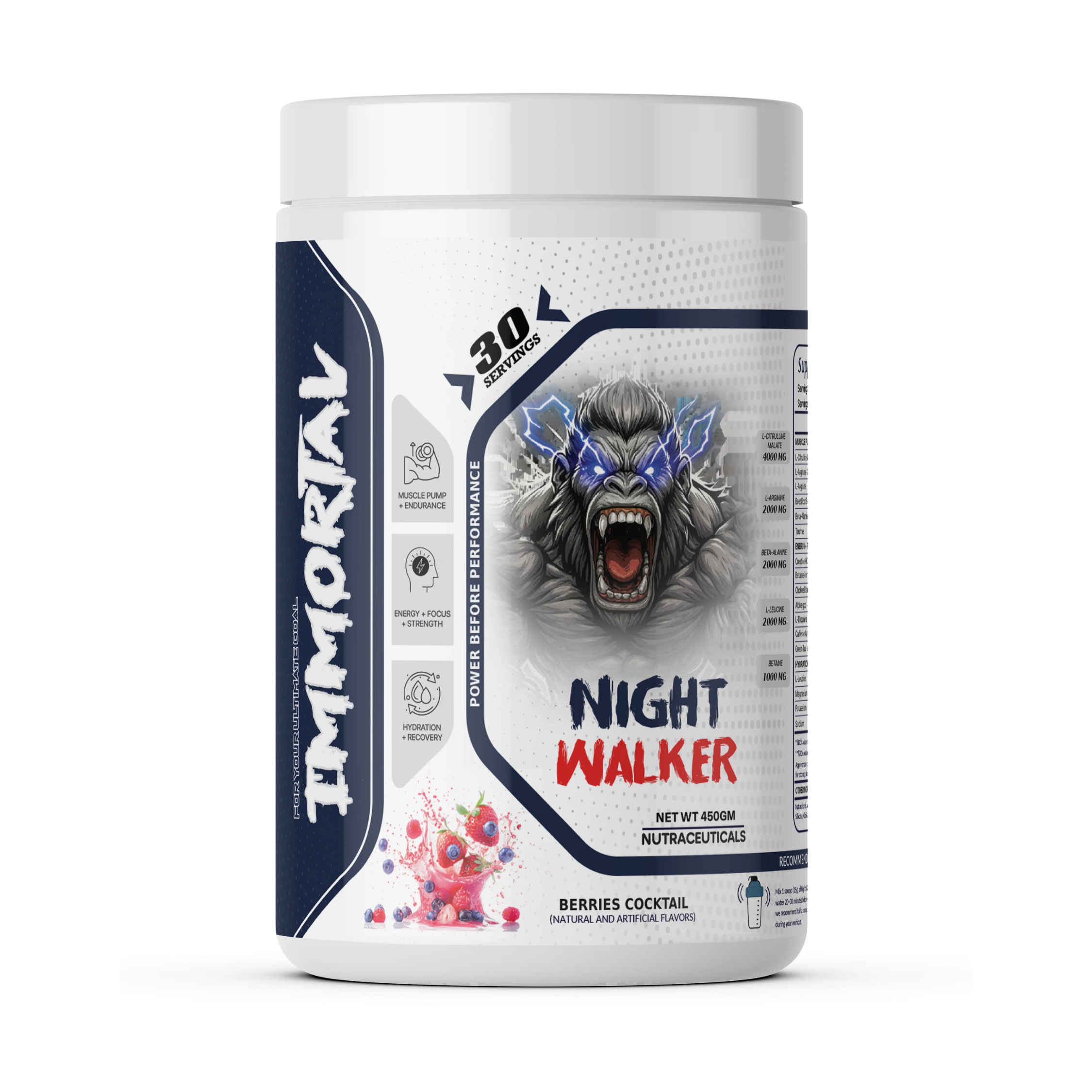 Immortal Night Walker Pre Workout Extreme Energy Formula