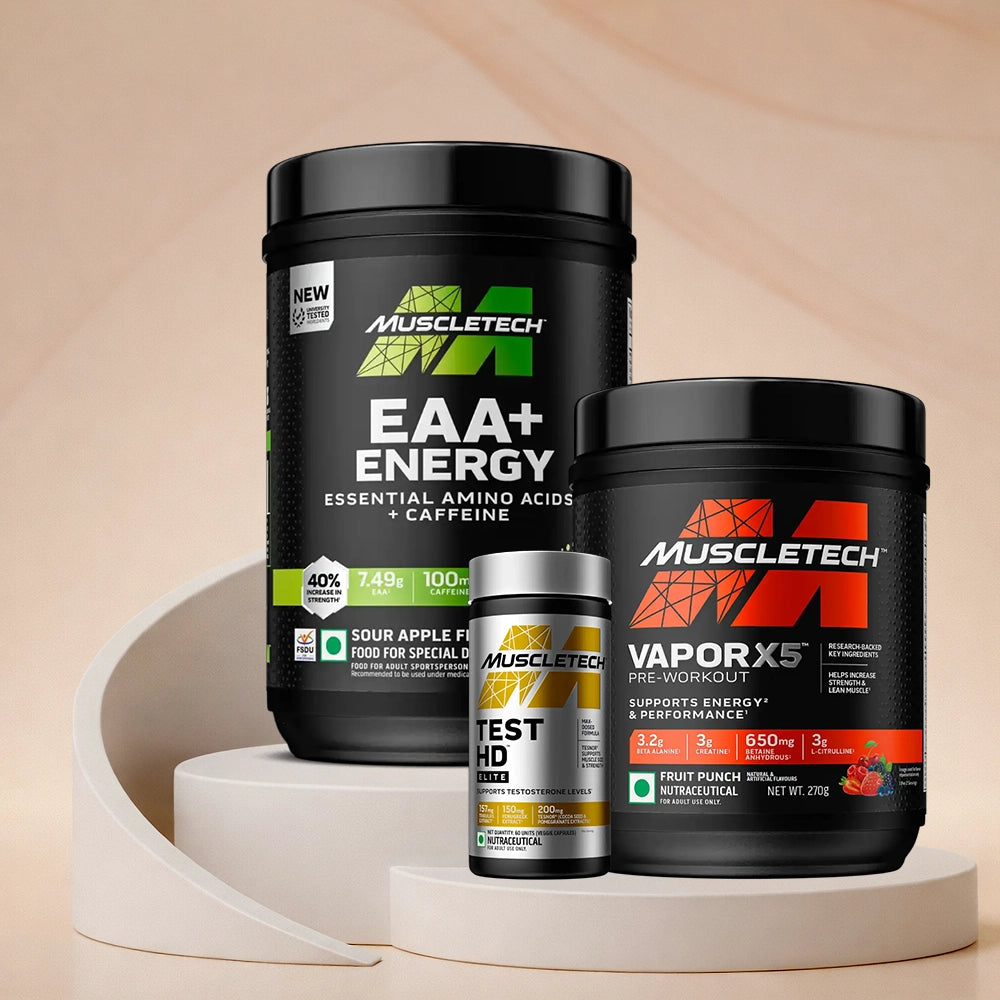 MuscleTech EAA + Vapor X5 + Test HD Elite Combo Pack