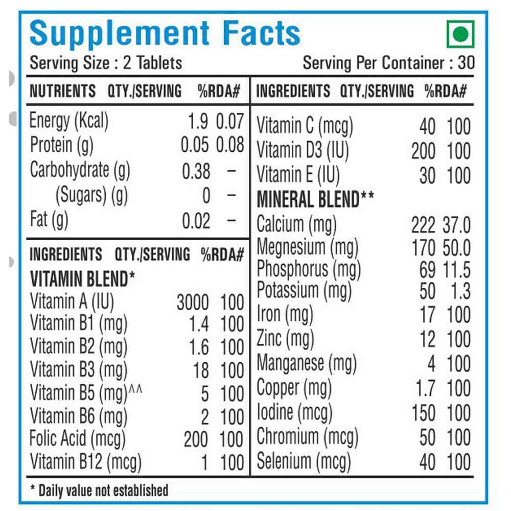 Muscled-IN Nutrition Multivitamins Advance Formula