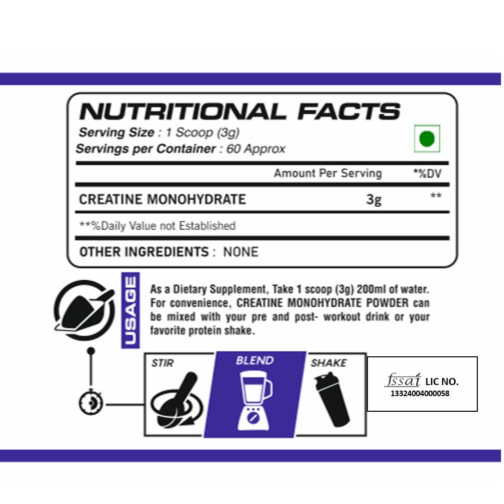 Immortal Creatine Monohydrate 3000mg