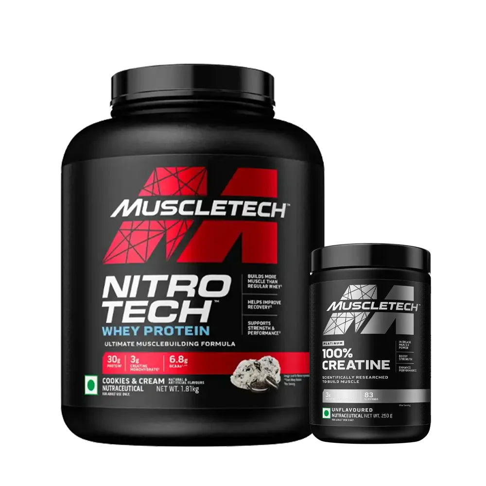 MuscleTech Nitro Tech Whey Protein + MuscleTech Creatine Combo Pack