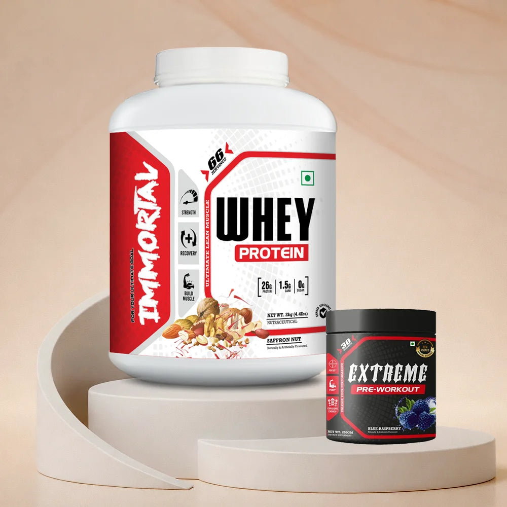 Immortal Whey Protein + Extreme Pre Workout Combo Pack