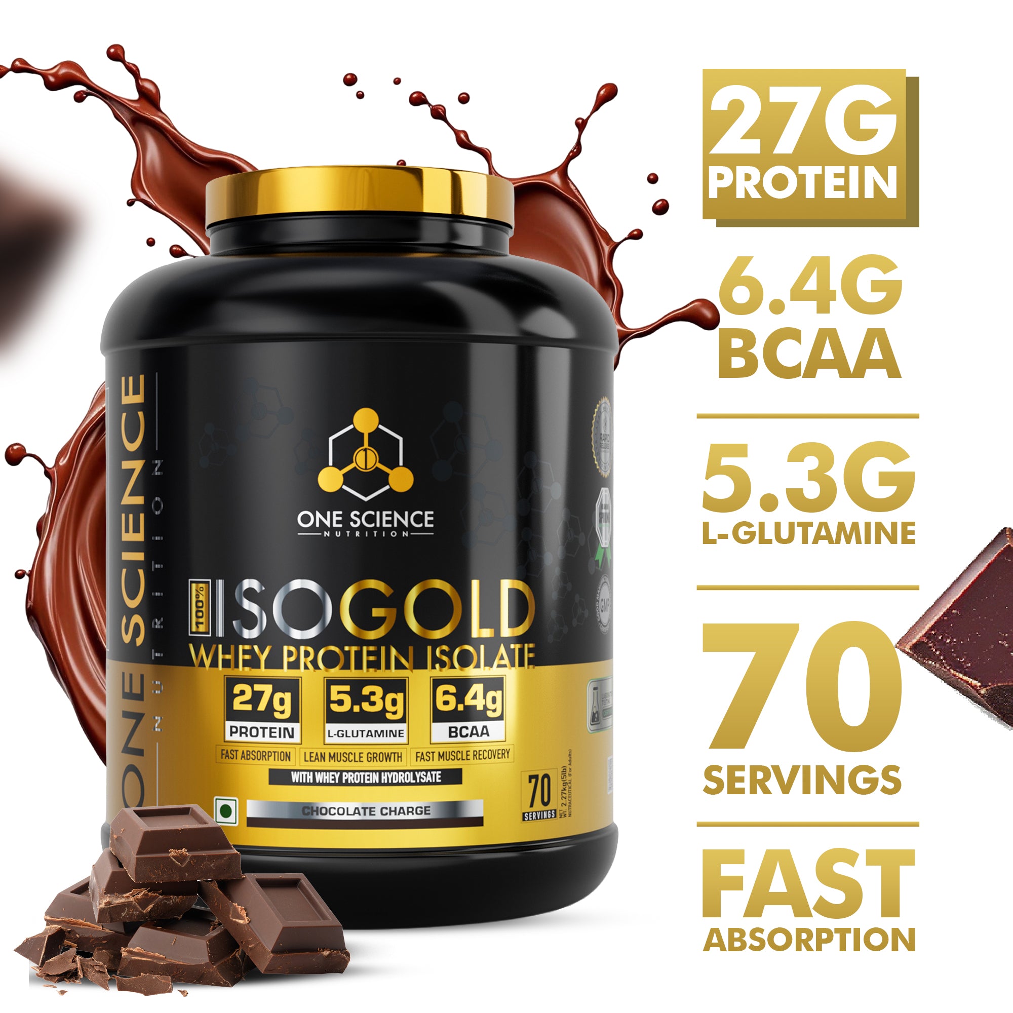 One Science 100% ISO Gold Whey Protein Isolate