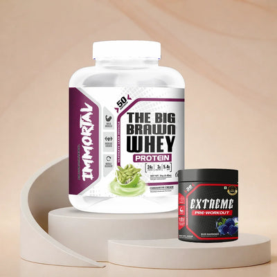 Immortal The Big Brawn Whey Protein + Extreme Pre-Workout Combo Pack