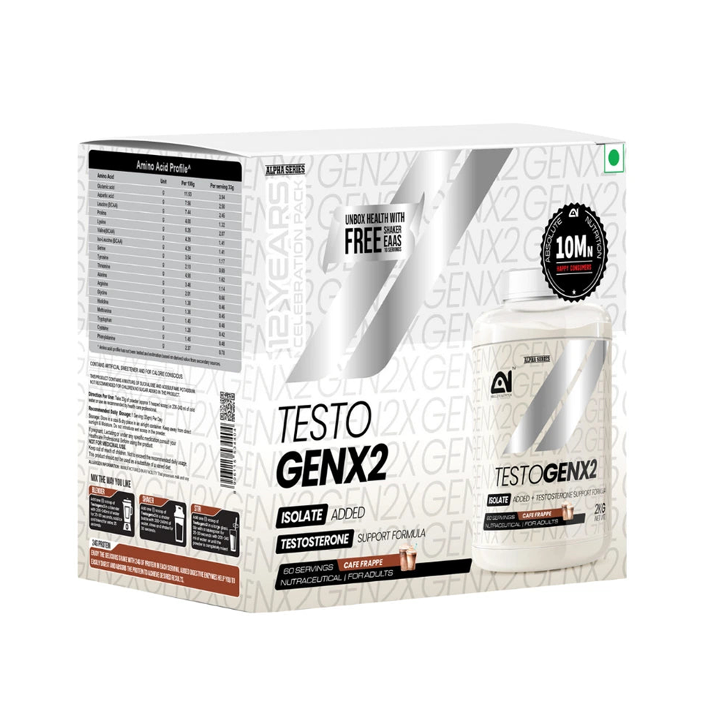 Absolute Nutrition Testo GenX2 Isolate Testosterone Support Whey Protein Celebration Pack