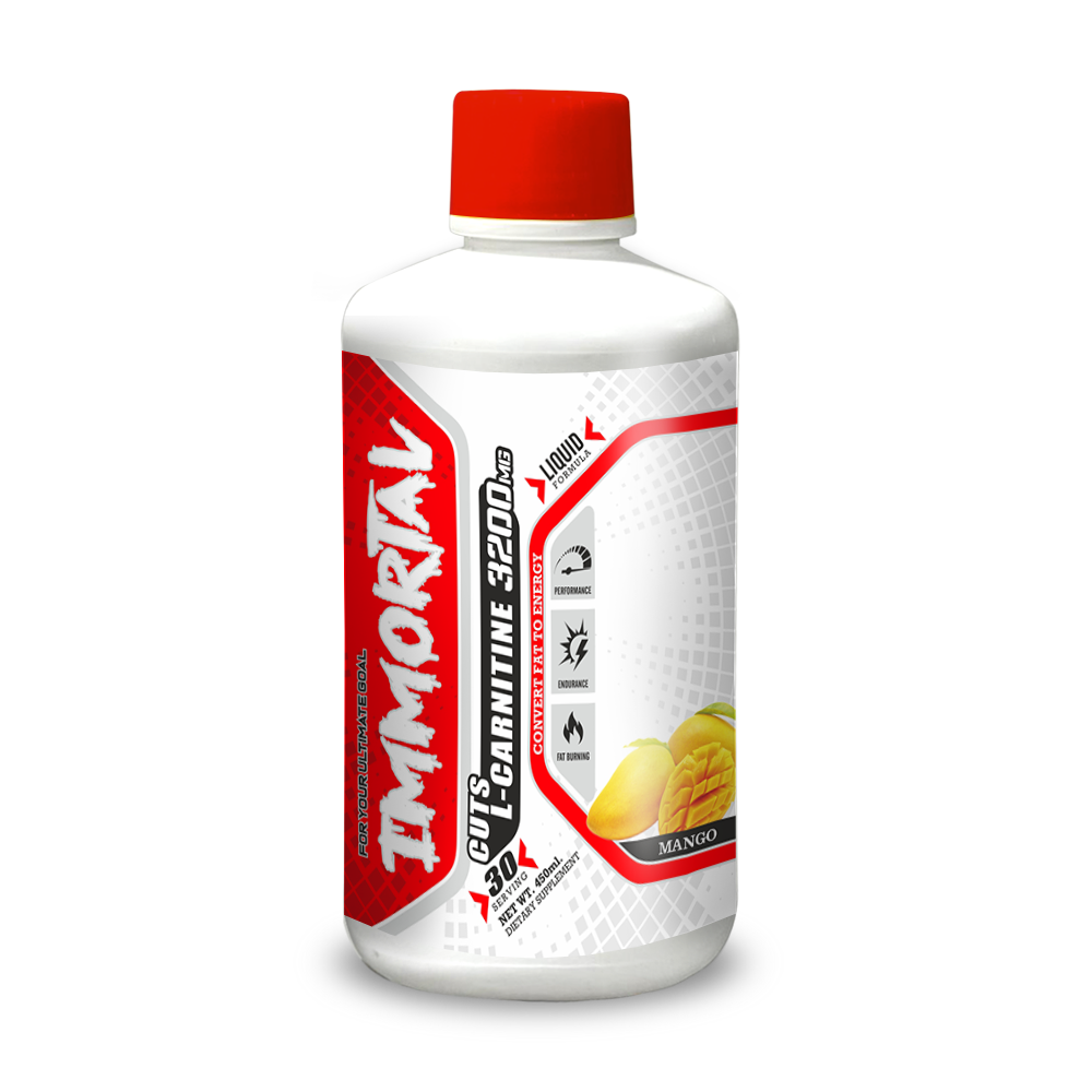 Immortal Cuts L-Carnitine 3200mg Liquid for Fat Loss - Mango / 450ml Immortal Cuts L-Carnitine 3200mg Liquid for Fat Loss - Mango / 450ml