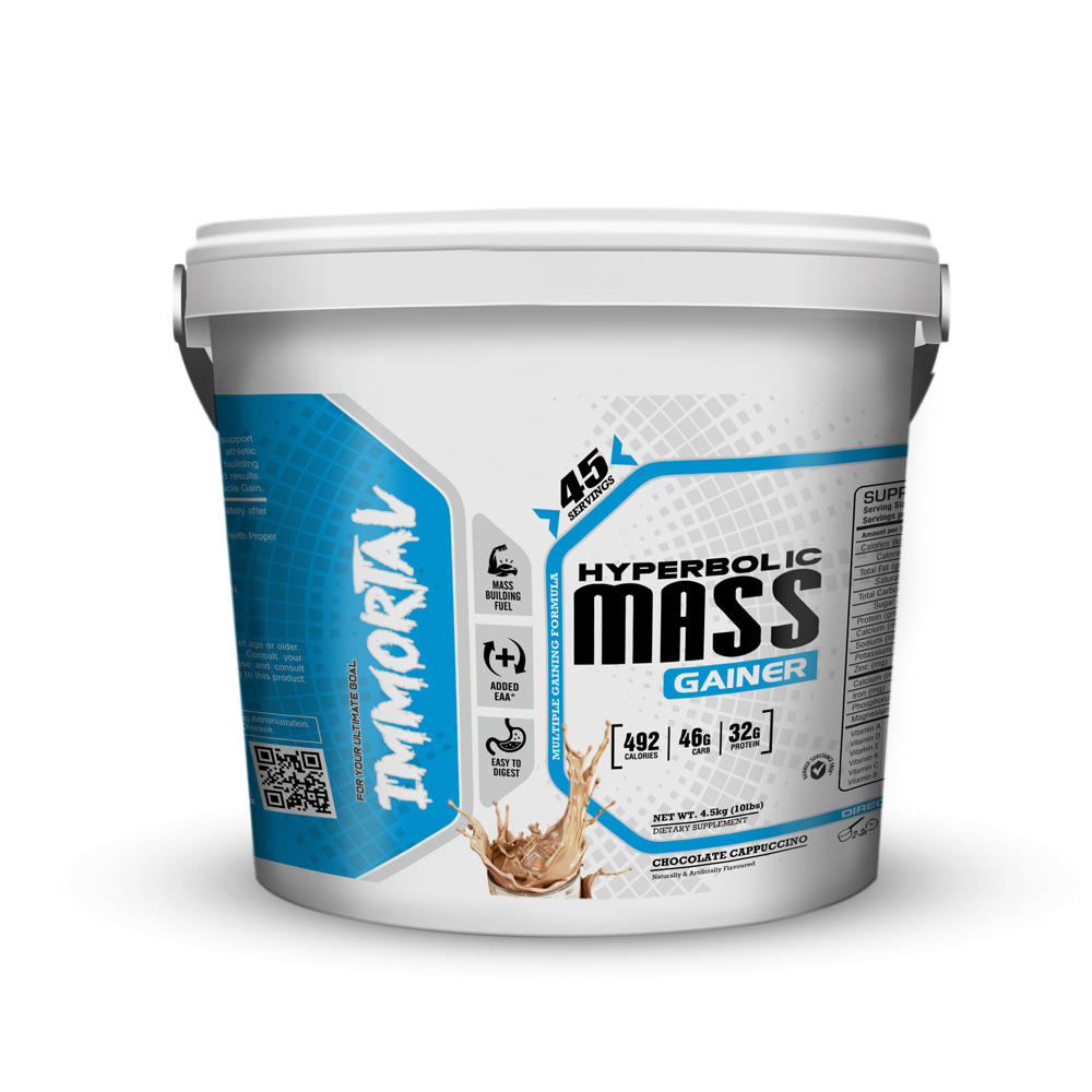 Immortal Hyperbolic Mass Gainer