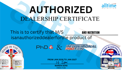 alltime Nutrition Certificate 1