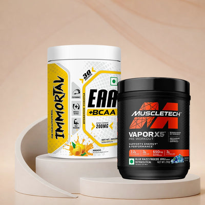 Immortal EAA + MuscleTech Vapor X5 Pre-Workout Combo Pack