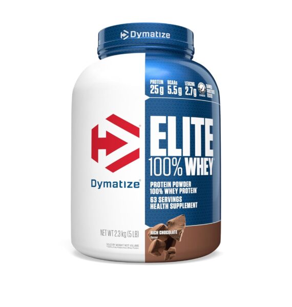 Dymatize Elite 100% Whey Protein - 5Lbs (Rich Chocolate Flavor)