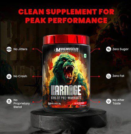 BigMuscles Karnage Pre-Workout Review: Unleashing Power, Strength & Endurance