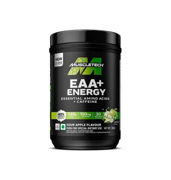 Muscletech EAA+ Energy Sour Apple 396g – Aminos & Energy Boost
