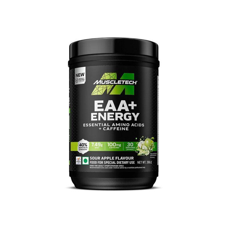 Muscletech EAA+ Energy Sour Apple 396g – Aminos & Energy Boost