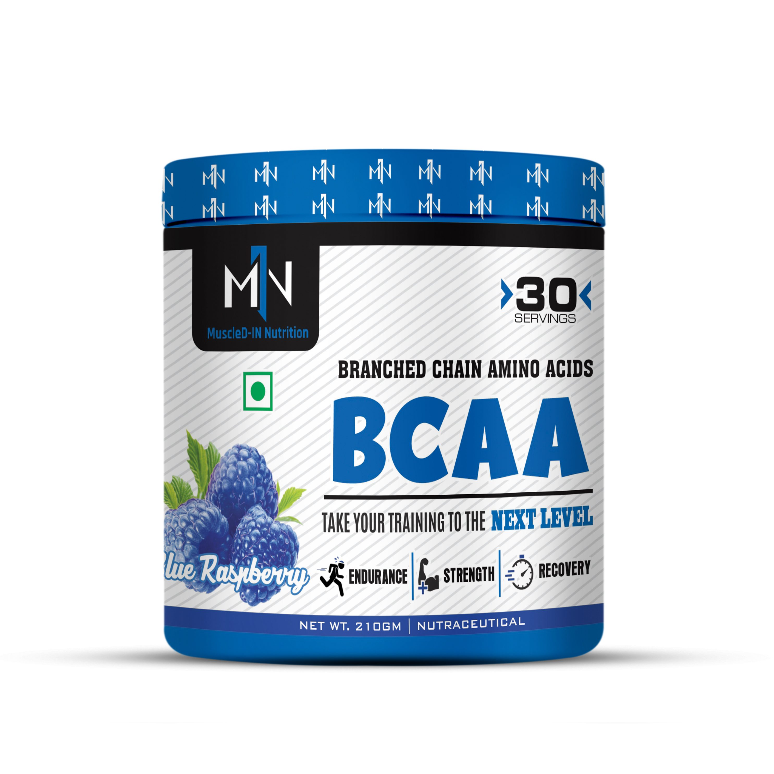 Blue Raspberry BCAA by MuscleD-IN Nutrition – 30 Servings
