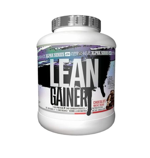 Absolute Nutrition Lean Gainer 2kg – 50g Protein, BCAAs, Chocolate Flavor