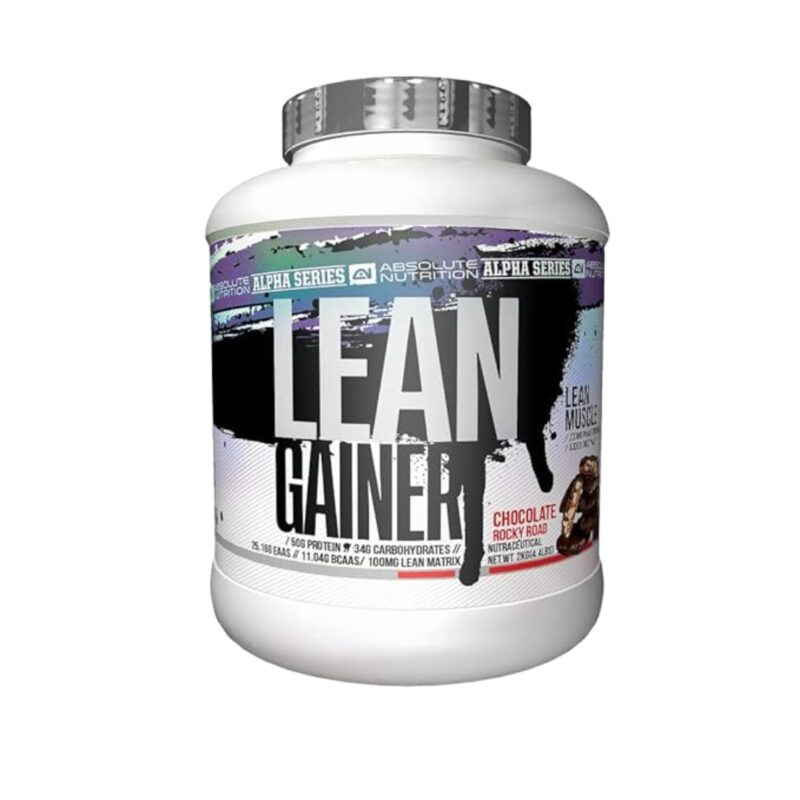 Absolute Nutrition Lean Gainer 2kg – 50g Protein, BCAAs, Chocolate Flavor