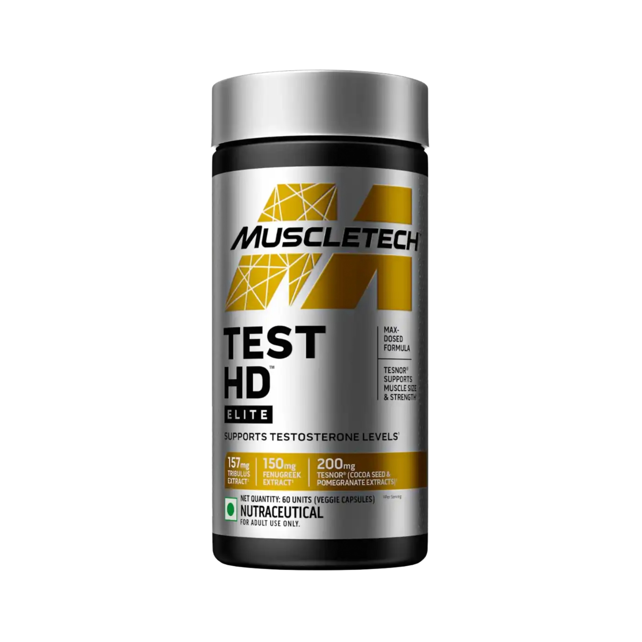 MuscleTech Test HD Elite Testosterone Booster l 60 Capsules